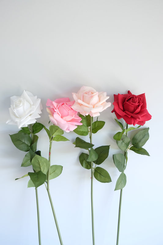 REAL TOUCH Rose Single Stem (4 Colours)